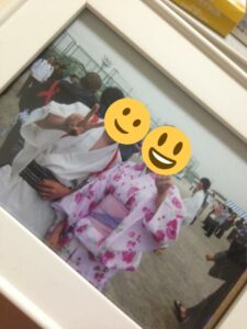 高校時代の体育祭で元夫と取った写真